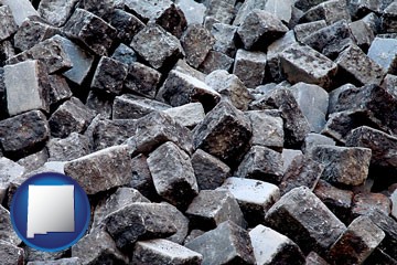 paving cobblestones - with New Mexico icon