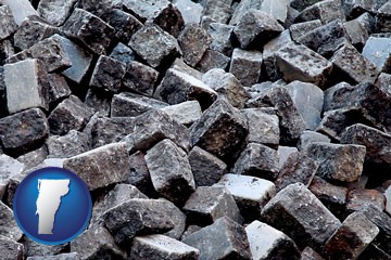 paving cobblestones - with Vermont icon